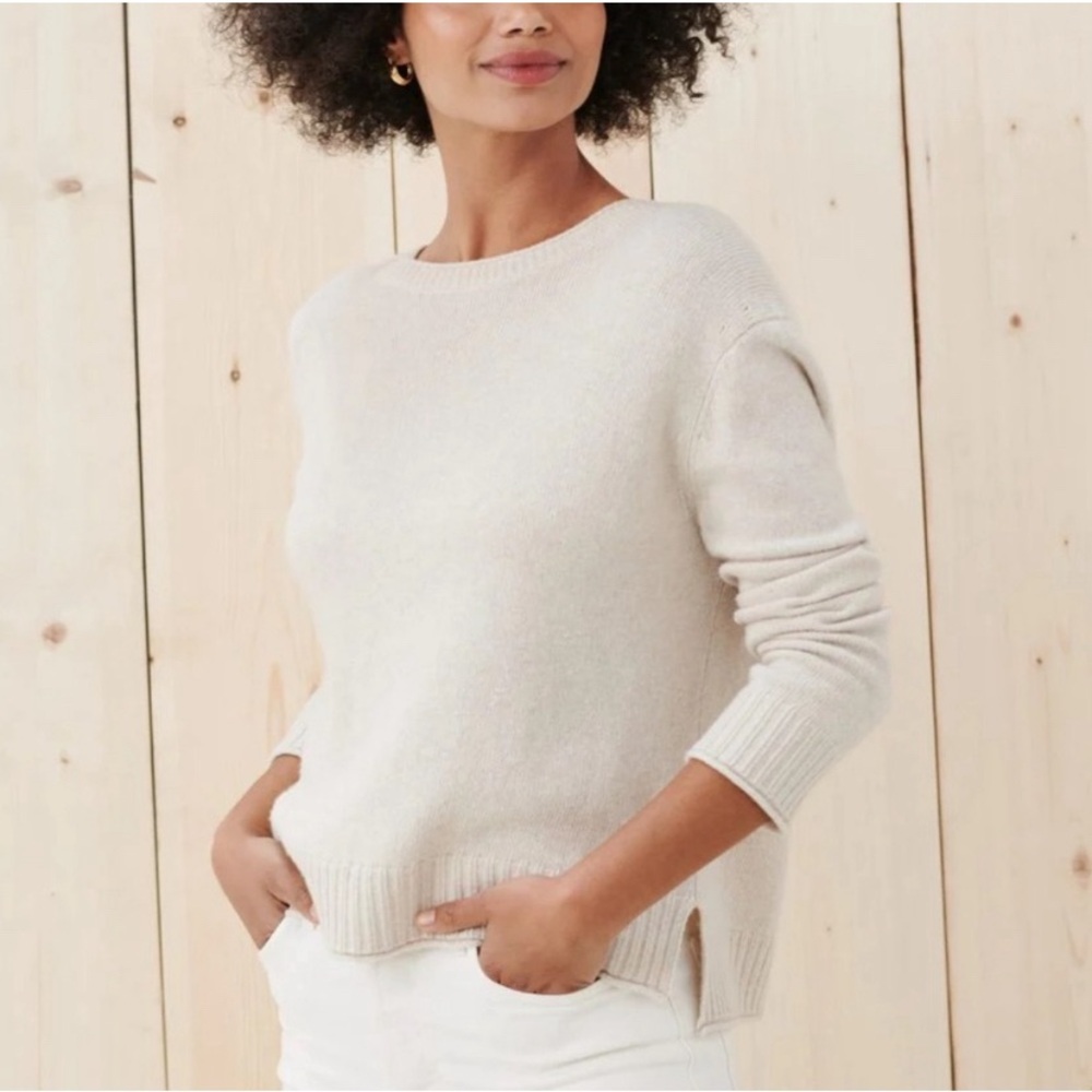Jenni Kayne Cream Crew Neck Sweater